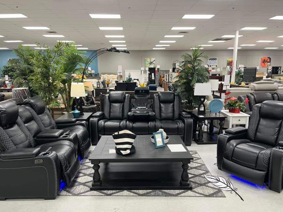 🖤Party Time Power Reclining Sofa and Loveseat with Power Recliner