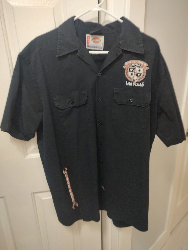 Men's Hard Rock Hotel Vegas Dickies Button Down Skull (XL)