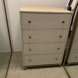 Ivory Shagreen Dresser - AptDeco