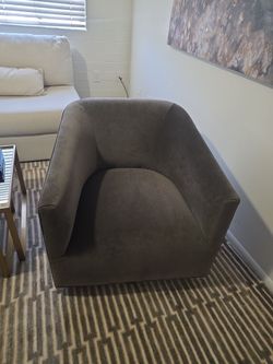 Set of 2 Mitchell Gold Cooper swivel chairs