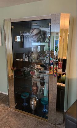 Mirrored & Glass Curio
