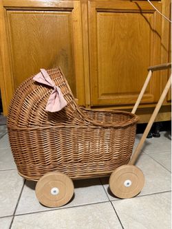 Wicker Doll Stroller