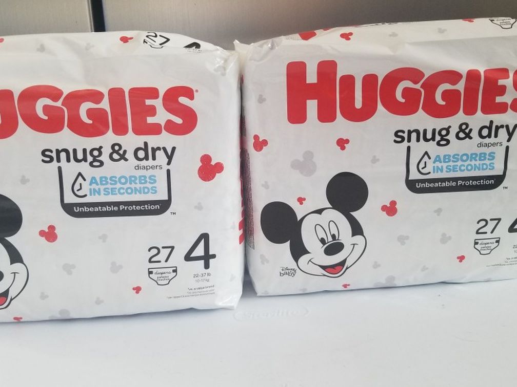 Huggies Size 4 $12 For Both Bags