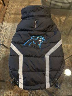 Licensed Carolina Panthers Dog Puffer Vest Coat