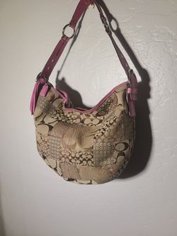 Coach Patchwork Purse Pink Soho Snakeskin Y2k