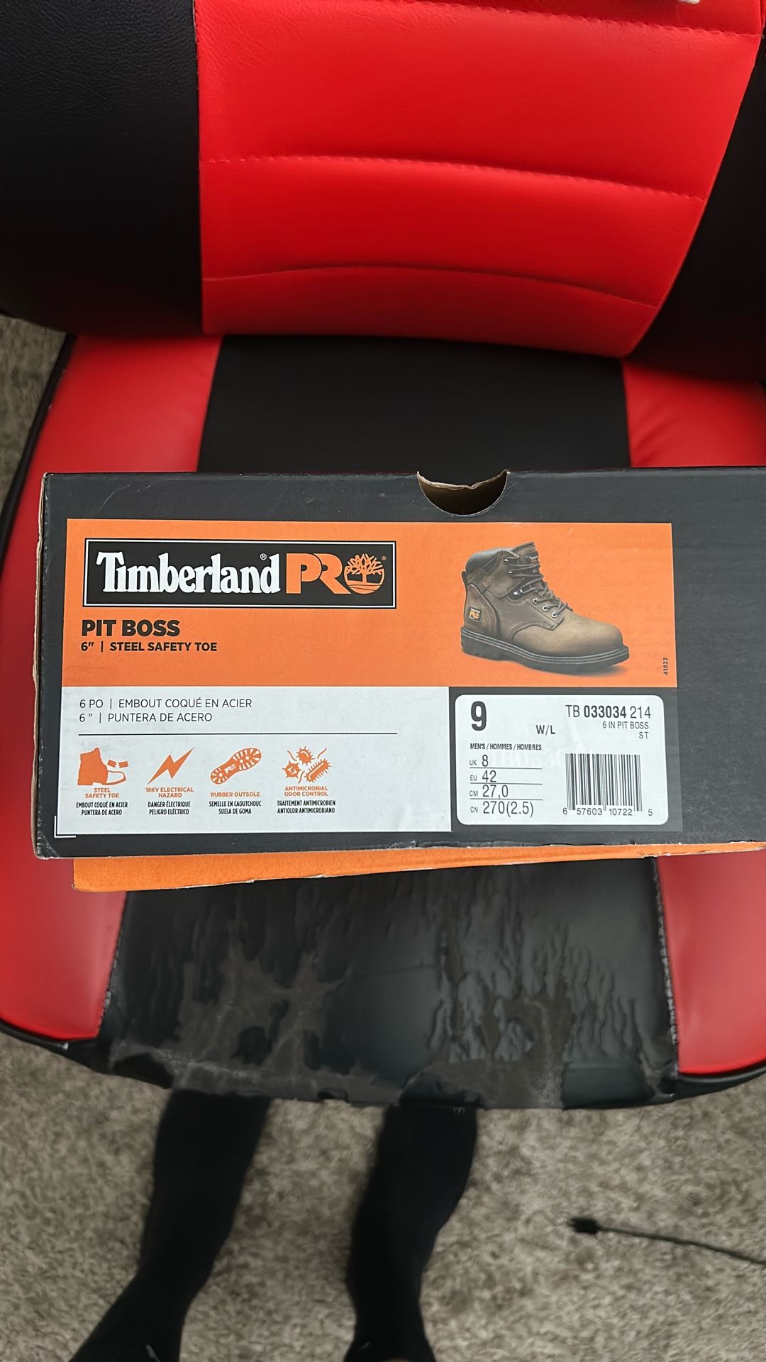 Timberland Pro Pit Boss Steel Toe Boots Size 9 Men Brand New