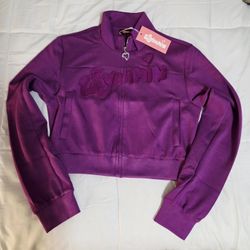 NEW! Waydamin Track Suit Jacket with zipper - Large Purple