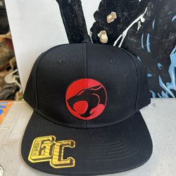 Black adjustable SnapBack embroidered Thundercats logo HAT 