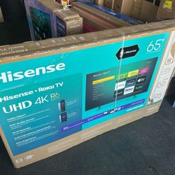 65" HISENSE 4k Smart Roku TV