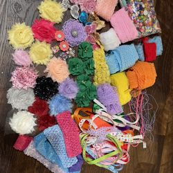 Crafts Supplies, Beads, Ribbons, Flowers, Strings And More 
