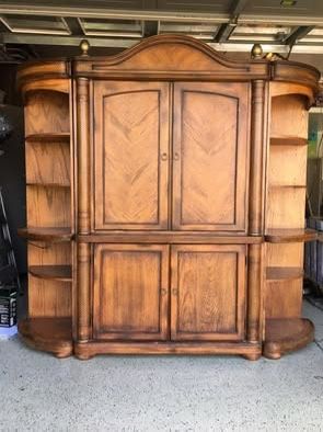 Bring Best Offer!! Moving must sell! TV/Bar Armoire Great condition with soft lighting!