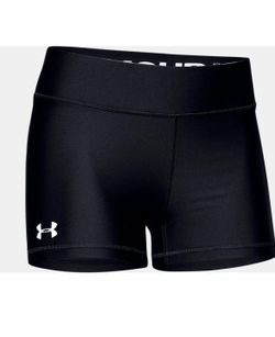 New Under Armour Womens Team Shorty - 3" - Black/White size Small