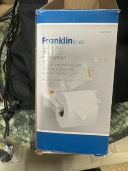 Franklin Brass Futura wall-mounted toilet paper holder.  