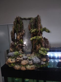 Fish Tank Waterfall Decor