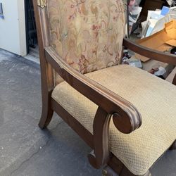 Antique Real Hardwood Chair, Persian, Contemporary Accent Chair 