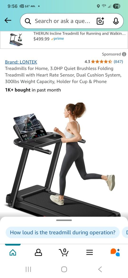 Lontek SPACE SAVING TREADMILL