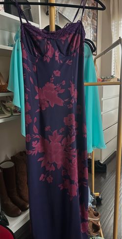 Spaghetti Strap Floral Maxi Sheath Dress