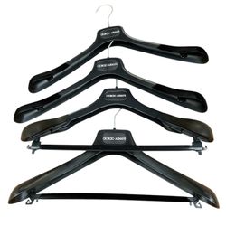 Giorgio Armani Lot 4 Black Plastic Hangers