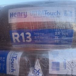 Henry R-13 ULTRATouch Recycled Denim Insulation Batt 15 in. x 93 in (10 Bag)