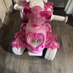 huffy disney princess 6v battery-powered ride-on quad