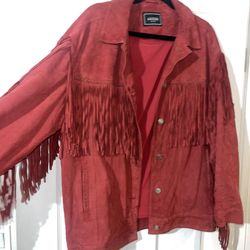 Suede Guess fringe Jacket XL 