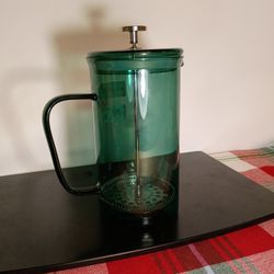 Threshold - Glass French Press Coffee Maker  NEW - Dark teal color