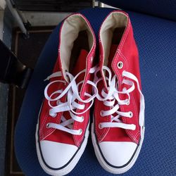 Red Converse Men's Size 6 Worn Once!! 