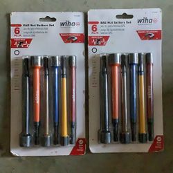 WIHA SAE NUT SETTERS SET 6 Piece Magnetic 