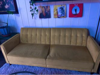 Vintage inspired yellow couch/futon