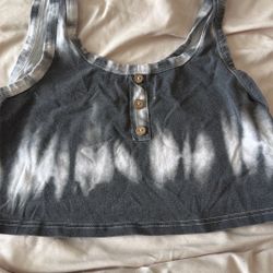 tie die crop tank top
