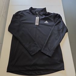 Adidas AEROREADY Black Quarter Zip Pullover Men’s Size Large NWT (B)
