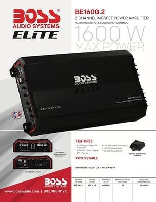 1600 Watt Car Stereo Amplifier