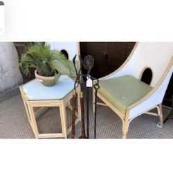 Cute Bamboo Table And Chairs Set. 92014