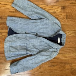 H&M Boys Gray Blazer Jacket Sz 8