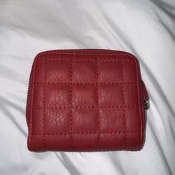 Quilted red wallet