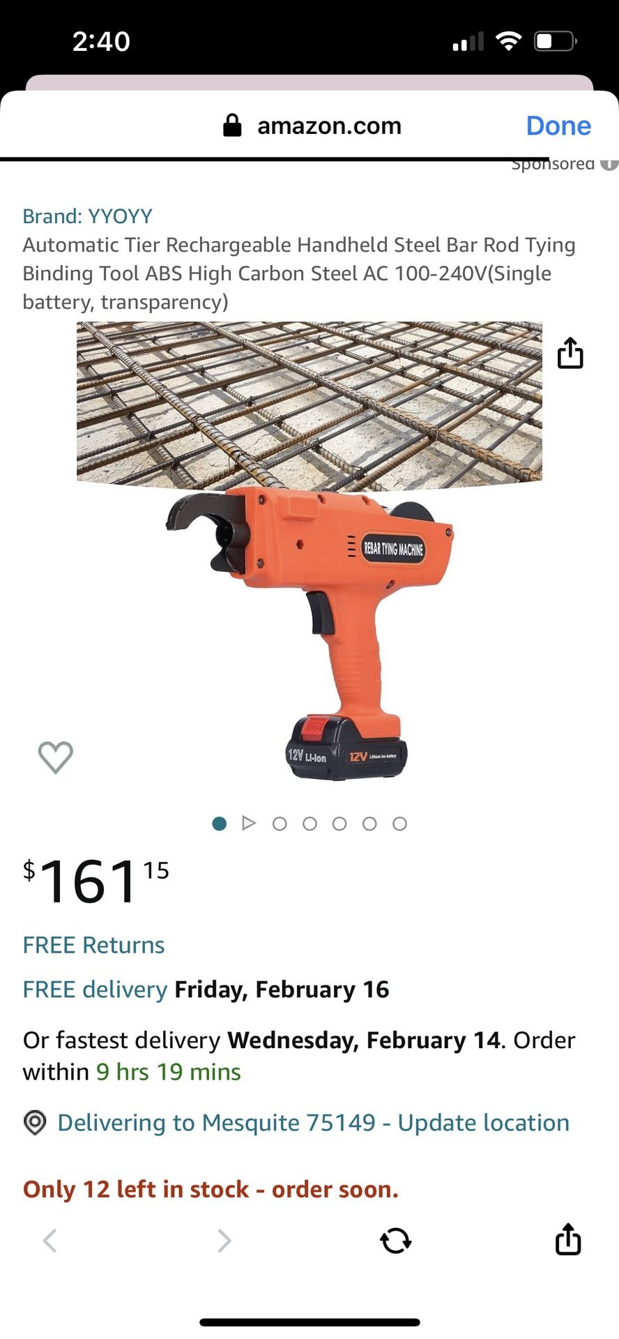 Automatic Tier Rechargeable Handheld Steel Bar Rod Tying Binding Tool ABS High Carbon Steel AC 100 240V(Single battery, transparency)