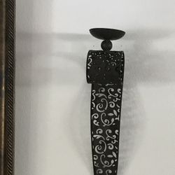 Wall Decorating  Metal Brown Candle Holders