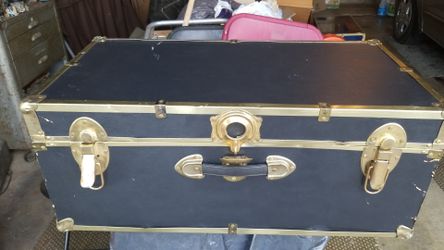 Vintage Navy blue trunk