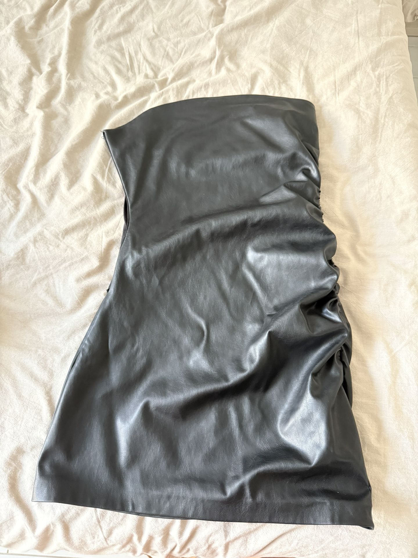 LEATHER ZARA BODYCON DRESS SIZE SMALL