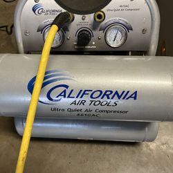 California Air Tools  4610AC Ultra Quiet and Oil-Free 1.0 Hp, 4.6 Gal. Aluminum Twin Tank Electric Portable Air Compressor 