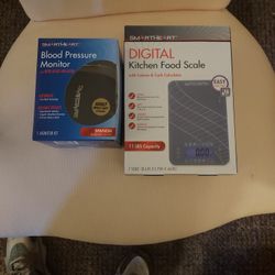 Smartheart Wrist Blood Pressure Monitor And Digital Kitchen Food Scale  Brand New In Box Both Only 25 $