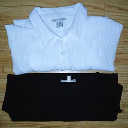 2 Large Size Tops For Women (Botton Down & Bodysuit)