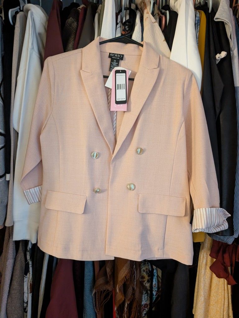 Blush Pink Soho Blazer - Petite Small