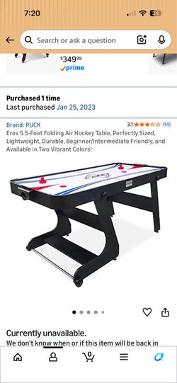 Air hockey table