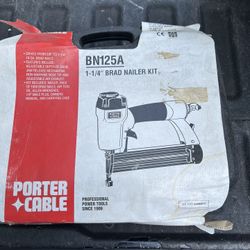  NAIL GUN Porter-Cable BN125A 1-1/4” Brad Nailer Kit New 