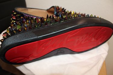 Red bottom studded clearance sneakers