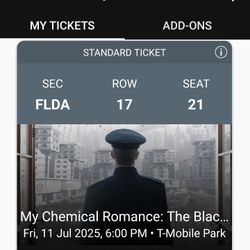 MCR Concert Tickets, Buy All 3