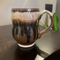Hand Made Ceramic Glazed Mug Planter House Plant