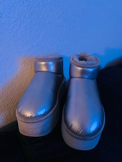 Metallic Platform Mini Boots