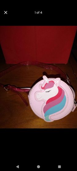 Pink Unicorn Round Belt Bag Pink sparkly belt with unicorn belt purse attached 29.5" long